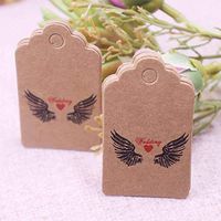 OBELLA BOUTIQUE 100pcs 3x5cm white Label NEW DIY Hand Made Thank you Love made wuth tags For Wedding Gift Tag wedding gift tag