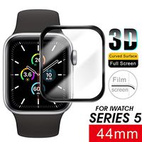 GTWCK Screen Protector for Apple Watch 44mm Series 5 Series 4, Max Coverage Bubble-Free Anti-Scratch iWatch Ultra Thin Clear Tempered Glass Film for 2019 New iWatch