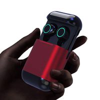 True Wireless Earbuds 5.0 Bluetooth Headphones in-Ear TWS Stereo Earphones with Microphone Binaural Calls,Hi-Fi Sound, One-Step Pairing, iPX7 Waterproof,Total 30H Playtime (Red)