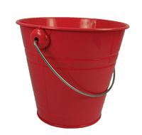 1 Metal Pail Bucket with Handle Party Favor 5-1/2" Tall Coral Colors Tkdream