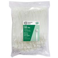 Commercial Electric 8 in. Cable Tie - Natural (1000-Pack)