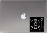 DJ Turntable Version 1 Vinyl Decal Sticker for Computer MacBook Laptop Ipad Electronics Home Window Custom Walls Cars Trucks Motorcycle Automobile and More (Black)