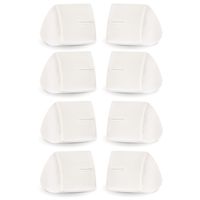 Theater Solutions TS30W Mountable Indoor Speakers White Bookshelf 4 Pair Pack