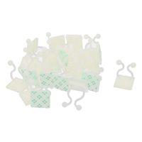 uxcell Self Adhesive Mount Twist Lock Cable Tie Wire Organizer 20x20mm 25pcs