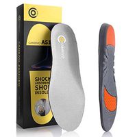 CAMBIVO 2 Pair Insoles for Men and Women, Shoe Insoles with Arch Supports, Gen Inserts for Walking, Jogging, Casual Use (Gray, Large)