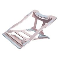 New Multi-Function Laptop Stand Aluminum Alloy Desk Cooling Dock Holder has Support Bracket Compatible iPad Pro/MacBook Air/MacBook Pro/Surface Pro and Other Laptop Notebook (Pink)