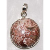 Sterling Silver Leopardskin Jasper Pendant Jewellery No.3128