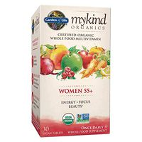 Garden of Life My Kind Organic Women 55+ Multivitamin, Energy, Focus, Beauty, 30 Tablets