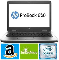 HP ProBook 650 G1 Laptop 15.6", Intel Core i5, 8GB RAM, 500GB HDD, Webcam, Win 10 Home (Renewed)