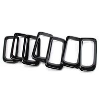 Glossy Black Front Grille Grill Trim Cover Insert for Jeep Compass 2011-2016
