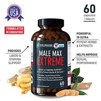 Male MAX Extreme - Tongkat Ali + Maca + Ginseng + 19 All Natural Herbs - Testosterone Booster