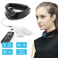 OSITO Neck Massager with Heat for Neck Pain Relief, Deep Tissue Pressure Point with Electric Gel Pads Portable Wireless Neck Massager for Travel and Office Use