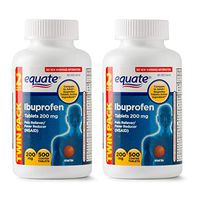 Equate Ibuprofen Pain Reliever 200mg, 500-tablets Bottle (Pack of 2)