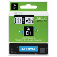 Genuine DYMO 3/8" (9mm) Black on White D1 Label Tape for Electronic Dymo LabelManager 210D Label Maker