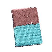 Cupcinu Magic Sequin Notebooks Reversible Sequin Office Notebooks and Journals Mermaid Notepad for Girls Adults Festival Birthday Gifts 14.521CM 78 Page (Blue pink)