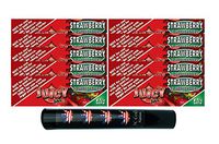 Herb Airtight Tube Pocket Protector with Juicy Jay's Strawberry 1.25 Flavored Hemp Rolling Papers 10 Count DC Crafts Nation- Flag Leaf