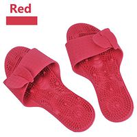 Massage Slippers Massage Shoes for Most Snap on Massagers (Red, S(35-38))
