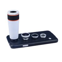 Apexel Samsung Galaxy S5 Camera Lens Kit including 8x ABS Telephoto Lens/ Wide Angle Lens/ Macro Lens /Fisheye Lens / Back Case Cover for Samsung Galaxy S5 White