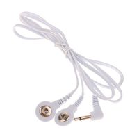 Ujuuu 2 Pack 3.5MM Snap Electrode Lead Wires Two Connectors, Jack Dc 3.5MM-Head Tens Unit Cables Replacement