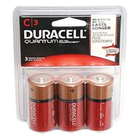 Duracell 665167 C Cell Quantum Battery (Pack of 3
