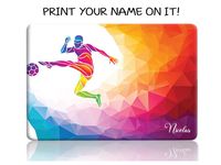 Make it COLOURFUL Print Your Name On It Laptop Hardcases Collection with Sports Designs for All MacBook Sizes. (Other MacBook Model, Football - Soccer)