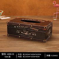 T-ZJHC European Creative Retro Tissue Box Home Room Bedroom Napkins Tray Living Room Coffee Table Storage, Dark Green