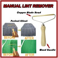 Wood Manual Lint Remover Epilator - Fabric Clothes Shaver - Sweater Comb with Copper Blade Head - Household Shaving Tool - Portable Cleaner Autumn Winter - Remove Fuzz Pill Bobble Pets' Hair (1PC)
