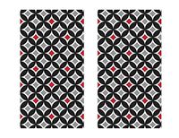 Combined Brands Everyday Elegance Cathedral Window Luxury 3 ply Guest Towels - 2 Pack Gray and Red