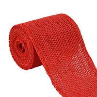 uxcell Jute Gift Tags Wedding Belt Rope Cord String Pack Strap Crafting Burlap Ribbon Roll 2.2 Yard 6cm Wide Red