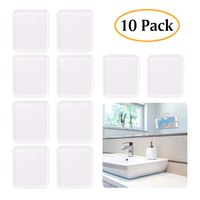 ZC GEL Universal Sticky Pads (10 Pack), Removable and Reusable Non Slip Mat Cell Phone Holder for Car Dashboard Office House Glass Mirrors Anywhere, Clear Anti Slip Pads