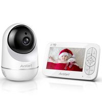 Baby Monitor - AVSTART Video Baby Monitor with Camera and Audio, 5" HD LCD Display, Pan/Tilt/Zoom, Instant Alert, Two-Way Audio,Thermal Monitor, 900ft Range, Night Vision, Lullabies, Ideal for New Mom