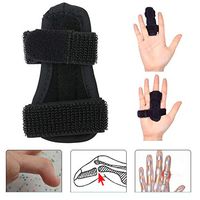 TMISHION Thumb Orthosis Protector- Finger Splint for Central and Ring, Index Brace - Adjustable Fixation Belt Support Mallet with Integrated Aluminum Release of The Tendon and Relief Pain