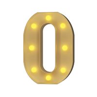 YOUZONE LED Marquee Letters LED Letter Lights Alphabet Light Up Sign Decoration Letters A - Z Symbol & for Wedding Birthday Party Battery Powered Christmas Lamp Night Light Home Bar Decoration (O)