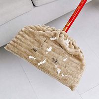 Xisheep Broom Cover, 1PC Soft Reusable Practical Flannel Broom Sweeping Cloth Broom Replacement Cloth Cleaning Supplies for Home DIY (Yellow)