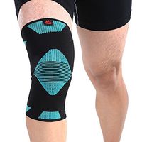 Knee Brace Marktop Knee Compression Sleeve Joint Pain Relief Elastic Weaving Great for Sports, Hiking, Climbing M5024 (S, blue & black)