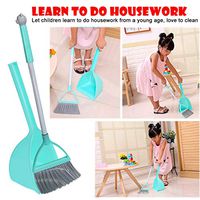 Lnicesky Kid's Housekeeping Cleaning Tools Set-3pcs, Small Mop Small Broom Small Dustpan