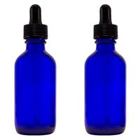 Greenhealth - Pack of 2 - Cobalt Blue Glass Bottle 2oz with Glass Dropper