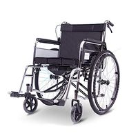 FLYSXP Wheelchair Light Travel Chair Puncture Collision Elderly Disabled Scooter Manual Stroller Toilet Transport Folding Wheelchair Portable Wheelchair