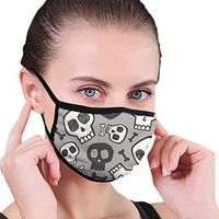 Fashion Face Masks Earloop Hypoallergenic Half Face Mouth Mask for Pollen Smog Medical Cleaning Women Men Kids - Healthy (Skulls and Bones Halloween)