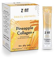 Zint Sweet Marine Collagen Powder Beauty Drink Mix (Pineapple): Sugar-Free Collagen Peptides Drink w/Glucosamine, Hyaluronic Acid, Vitamin C, Acai Extract (30 5g Packets)