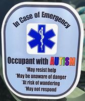 Autism Medical Alert Safety Decal Sticker
