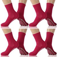 KitNSox Diabetic Socks for Men Ankle, Women Moisture Wicking Noblister Anti Skid Bamboo Cotton Non Binding Socks 4 Pair