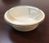 TogoTainer | 20oz Wheat Straw Donburi Bowls To go Containers with Lids (Set of 50) Eco Friendly