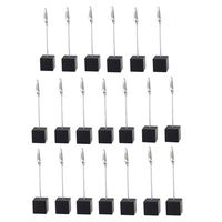 20pcs Table Number Holder Name Place Card Holder Memo Clip Holder Stand Note Holder Pictures Card Paper Menu Clip ... (Black)