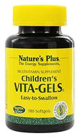 NaturesPlus Childrens Vita-Gels - 180 Easy to Swallow Softgels - Natural Orange Flavor- Childrens Multivitamin & Mineral Supplement - for Health, Energy - Gluten-Free - 180 Servings