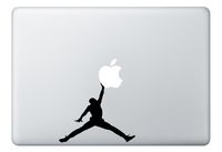 Basketball Sports Shooting Apple Macbook Laptop Die-cut Vinyl Decal Sticker (Black)