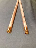 Glass Straws- Set of Two Frosted Drink/stir Straws Your Choice of Color (Amber)