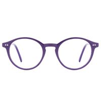 TIJN Blue Light Blocking Glasses Men Women Vintage Thick Round Rim Frame Eyeglasses ((Blue Light Blocking-Spring Hinges) Purple)