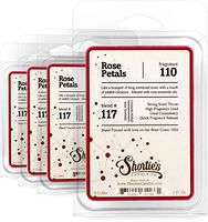 Shortie's Candle Company Rose Petals Wax Melts Bulk Pack - Formula 117-4 Highly Scented Bars - Made with Natural Oils - Flower & Floral Air Freshener Cubes Collection