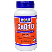 NOW Foods - CoQ10 Cardiovascular Health with Selenium and Vitamin E 50 mg. - 200 Softgels